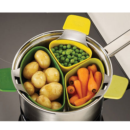 3 Set Stainless Steel Food Steamer